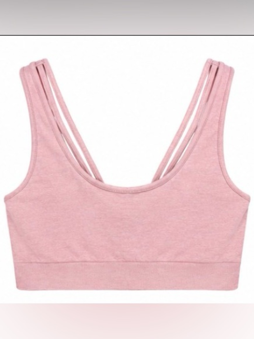 Yogalicious Buttery Soft Rose Double-Strappy Sports Bralette Bra Medium NWT yoga